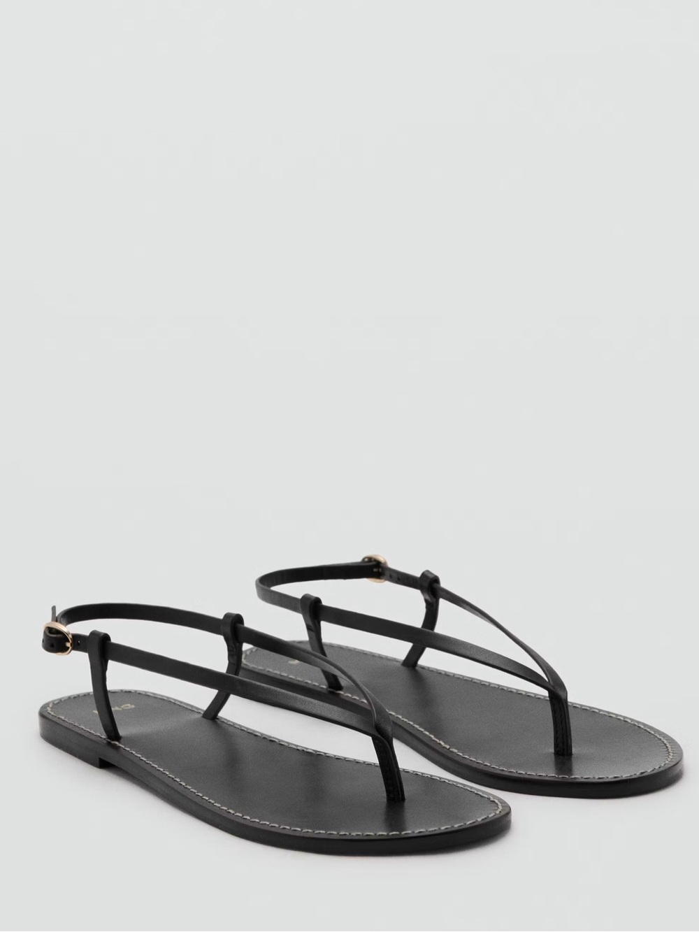 NWT MANGO LEATHER SANDALS WITH A WIDE STRAP